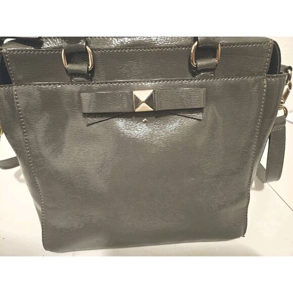 Kate Spade New York Beacon Court Jeanne Leather Gray Handbag Satchel 10x9 - Picture 9 of 15
